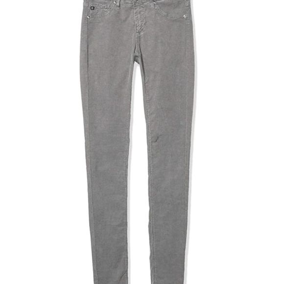 AG - Adriano Goldschmed Grey Corduroy 'The Legging Super Skinny' Mid-Rise Pant - Picture 3 of 14